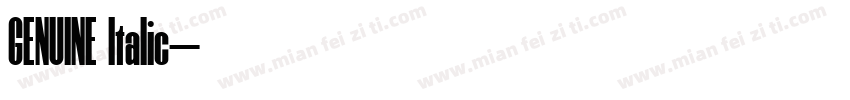 GENUINE Italic字体转换